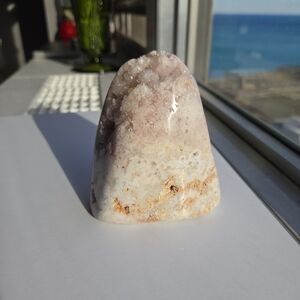 Pink Amethyst Druzy Freeform Crystal 1 lb 4 oz Natural Quartz Geode Display